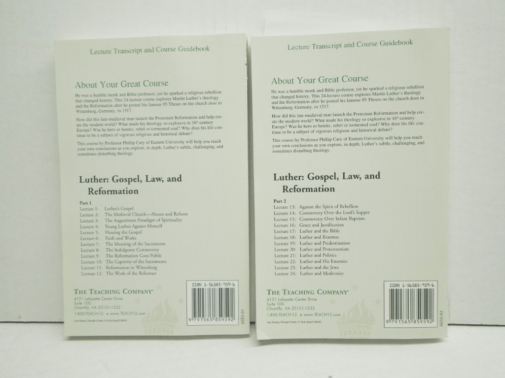 Image 1 of Luther: Gospel, Law, and Reformation (the Great Courses), 2 PB