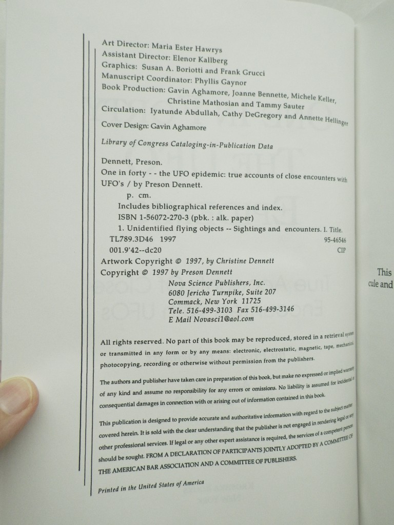 Image 4 of One in Forty the Ufo Epidemic: True Accounts of Close Encounters With Ufo's