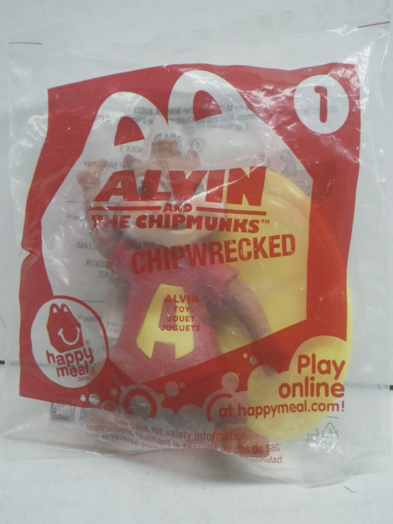 2011 McDonald's Happy Meal Toy Alvin Chipwrecked #1, New