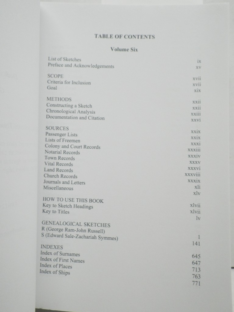 Image 2 of The Great Migration: Immigrants to New England 1634-1635 - Volume VI: R - S