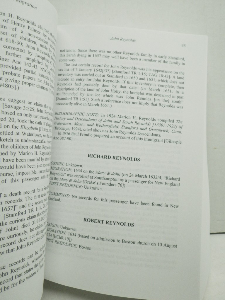 Image 3 of The Great Migration: Immigrants to New England 1634-1635 - Volume VI: R - S