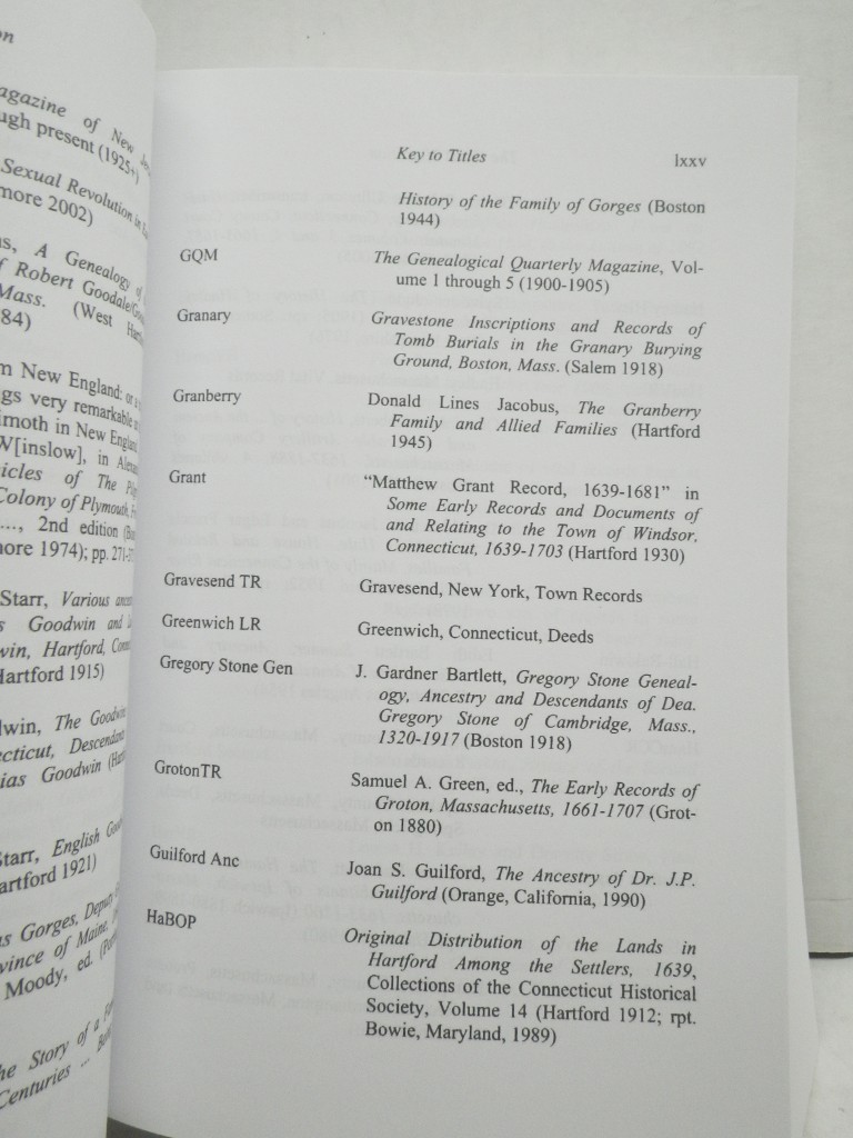 Image 3 of The Great Migration: Immigrants to New England, 1634-1635, Volume V: M-P (paperb