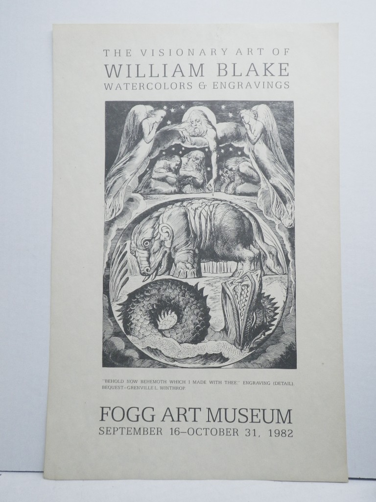 Vintage 1982 William Blake Fogg Art Museum Exhibition Poster