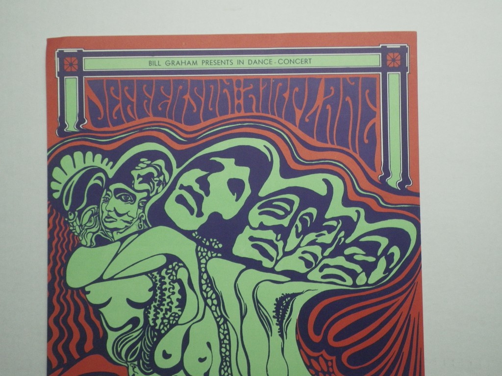 Image 2 of 1967 Bill Graham BG-48 1st Printing Fillmore Auditorium Concert Poster Jefferson