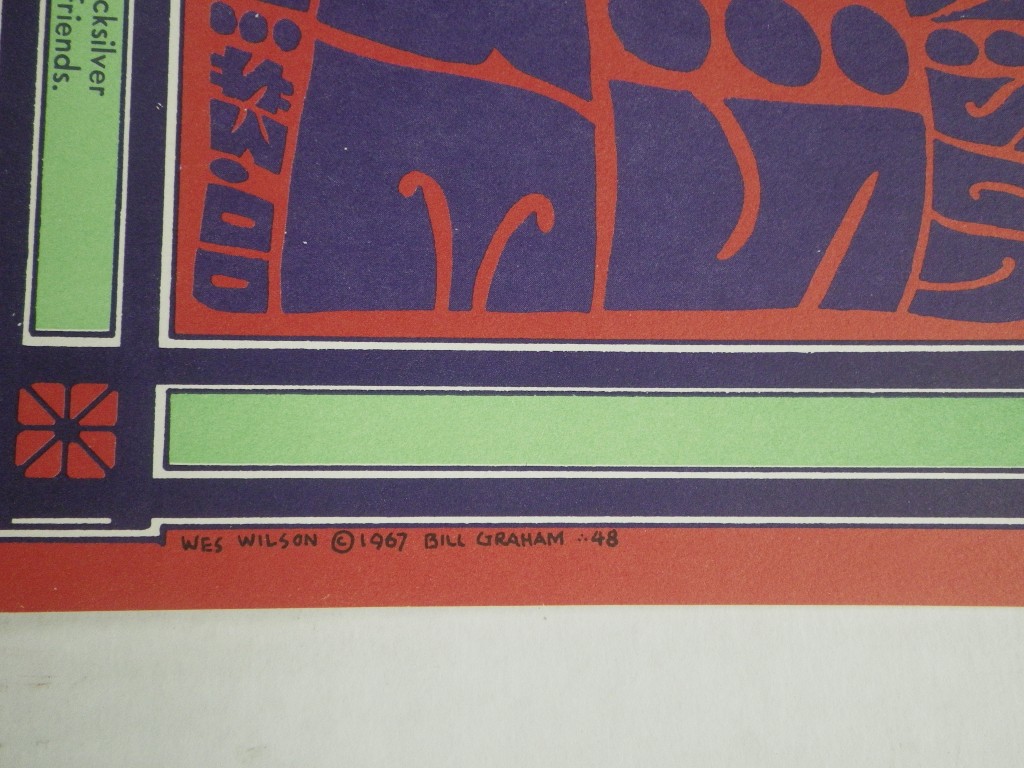 Image 4 of 1967 Bill Graham BG-48 1st Printing Fillmore Auditorium Concert Poster Jefferson