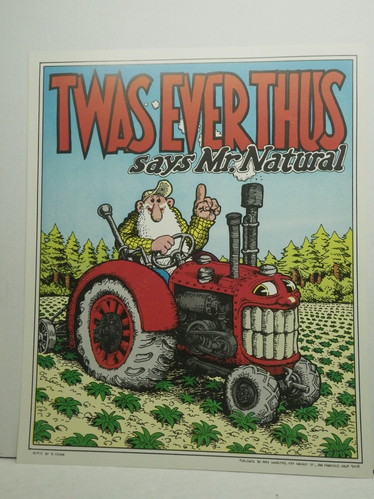 TWAS EVER THUS Original Poster, by Artist Robert Crumb, 1972