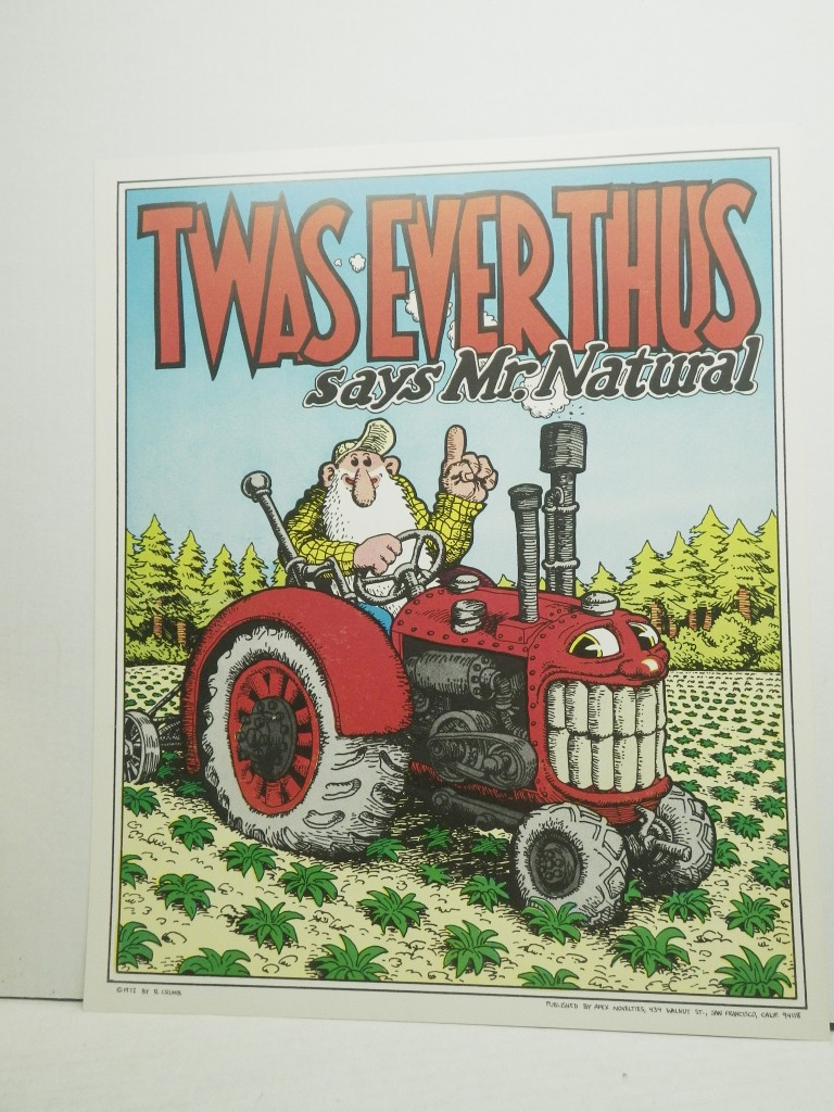 Image 1 of TWAS EVER THUS Original Poster, by Artist Robert Crumb, 1972