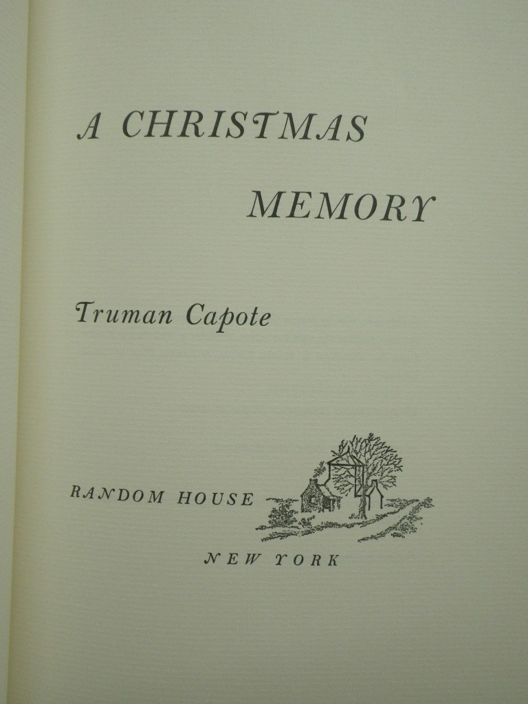 Image 1 of Truman Capote A Christmas Memory 1966 First Trade Edition HC