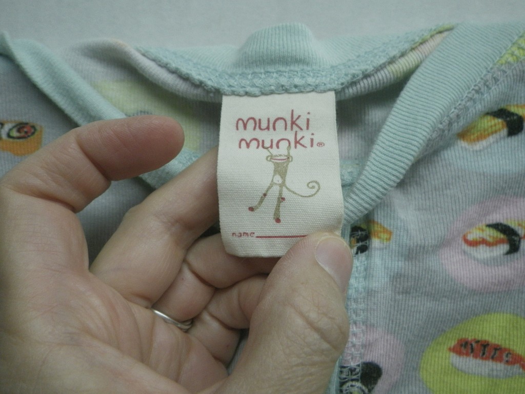 Image 2 of Vintage Munki Munki Pajama Set Child size 12 Heather Ross Sughi Print Henley Kni