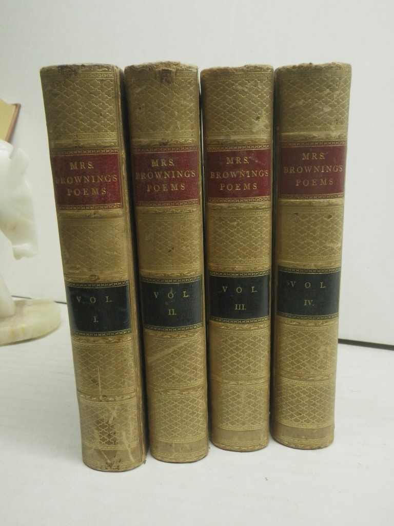 Image 0 of Poems by Elizabeth Barrett Browning, 4 volumes, Calf leather Antique
