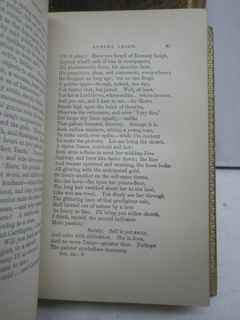 Image 5 of Poems by Elizabeth Barrett Browning, 4 volumes, Calf leather Antique