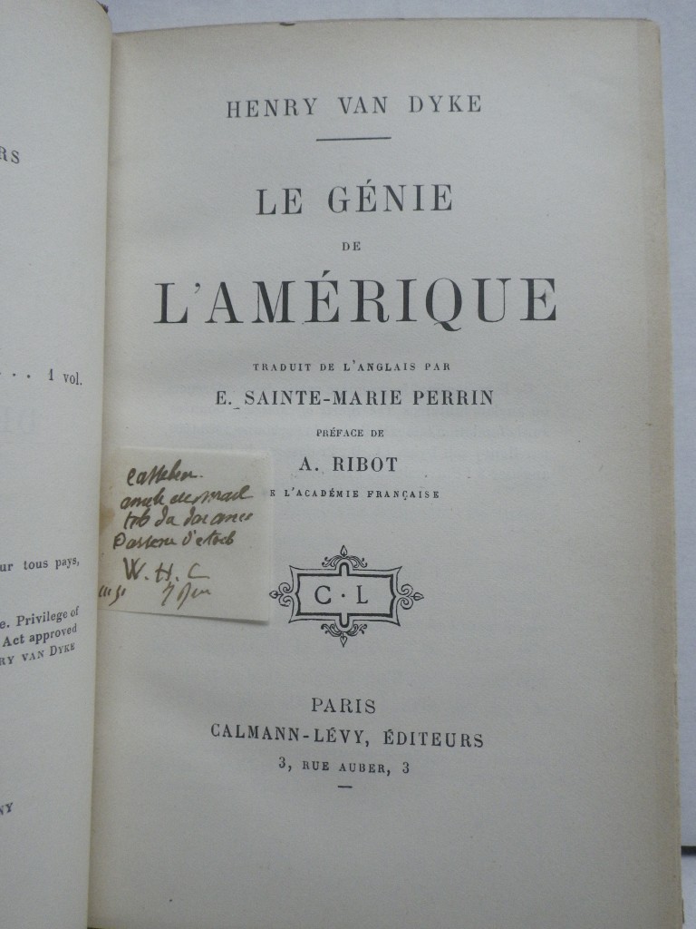 Image 2 of 1910 Le Genie de L'Amerique, Leather, Bookplate