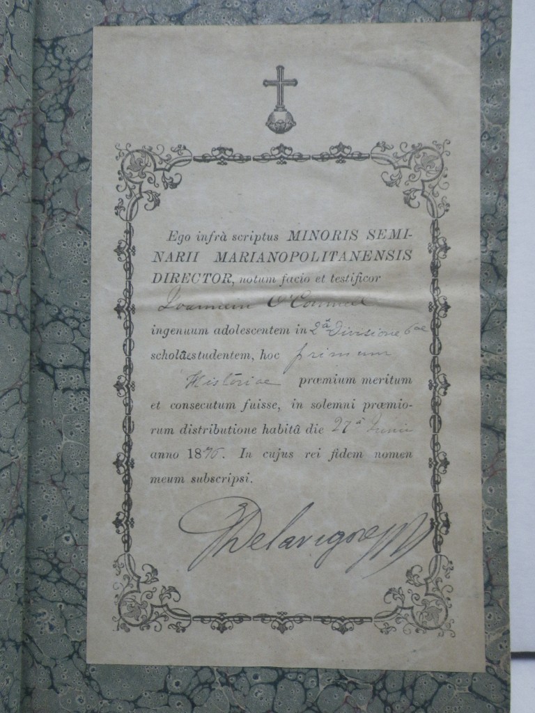 Image 2 of 1869 Maintenon Biography, College de Montreal 1876 Binding and Prize Bookplate