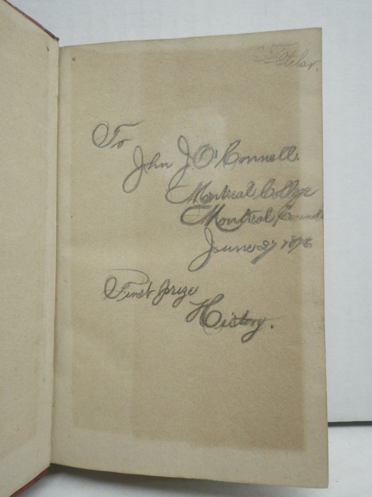 Image 3 of 1869 Maintenon Biography, College de Montreal 1876 Binding and Prize Bookplate