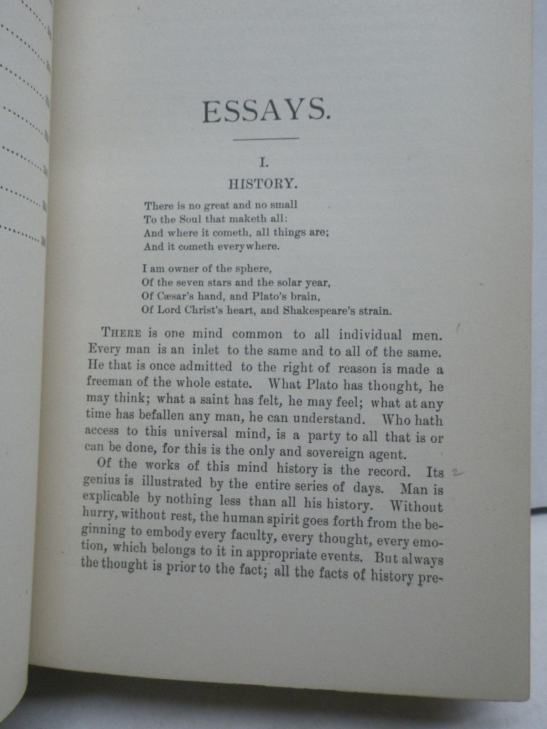 Image 3 of Antique 1891 Emerson Essays First & Second Series Burt HC