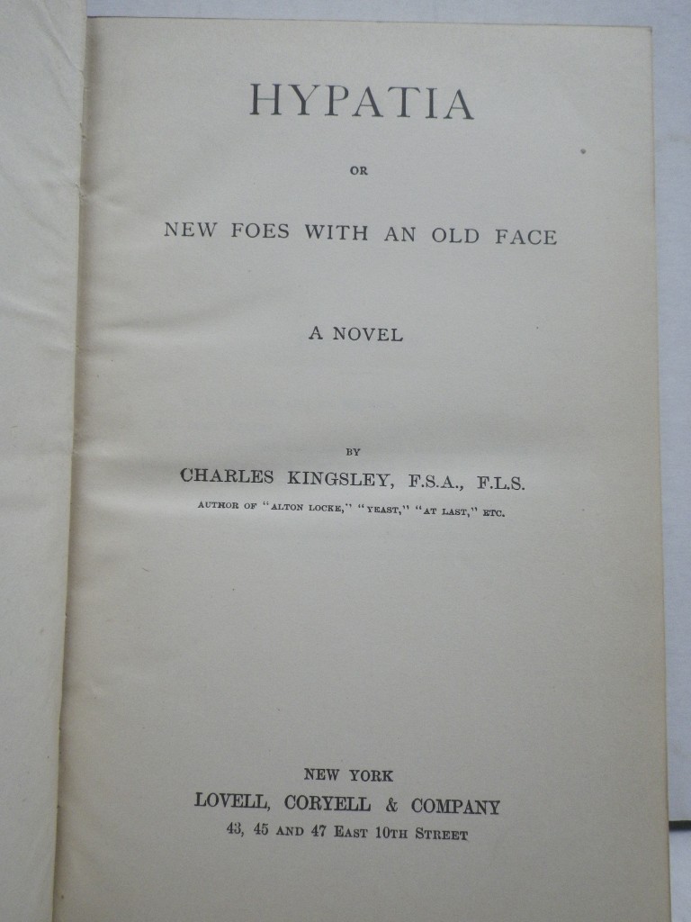 Image 1 of Hypatia, Kingsley 1890s Half-Leather