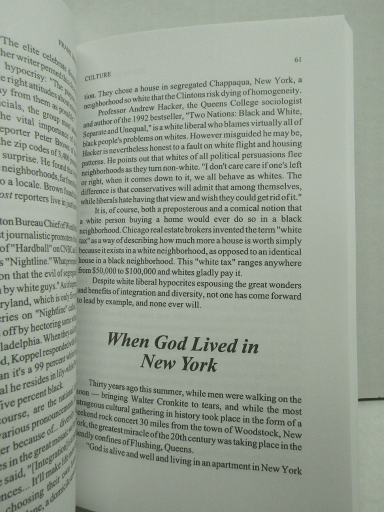 Image 3 of Don't Take It Personally: Race, Immigration, Crime and Other Heresies, signed