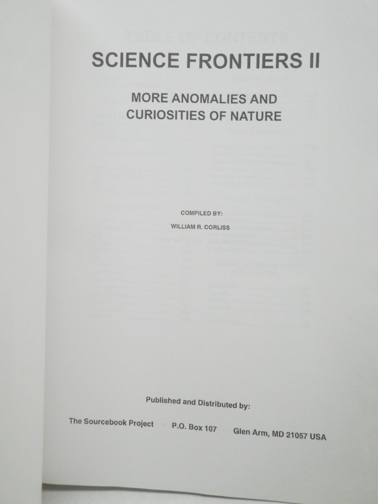 Image 1 of Science Frontiers II: More Anomalies And Curiosities Of Nature