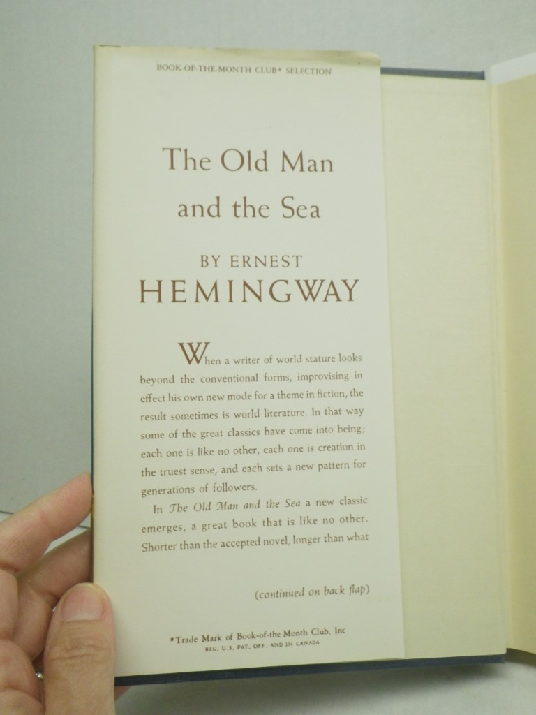 Image 2 of The Old Man and the Sea  (book-of-the-month club edition)