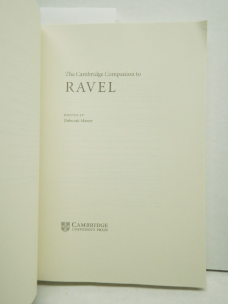 Image 1 of The Cambridge Companion to Ravel (Cambridge Companions to Music) (Volume 0)
