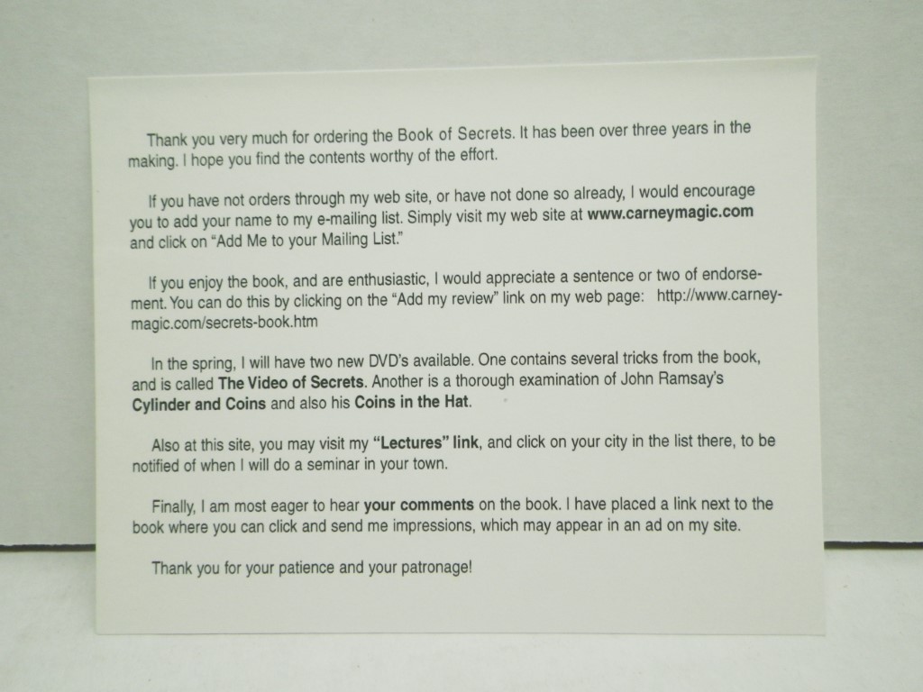 Image 5 of The Book of Secrets: Lessons for Progressive Conjuring