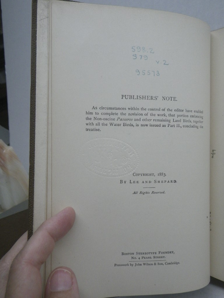 Image 6 of New England Bird Life Being a Manual of New England Ornithology. Part I. - Oscin