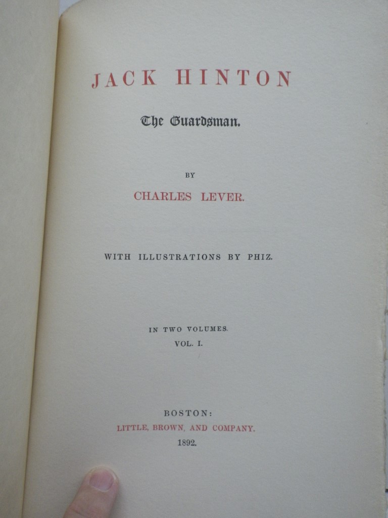 Image 2 of Jack Hinton (The Military Novels of Charles Lever.  