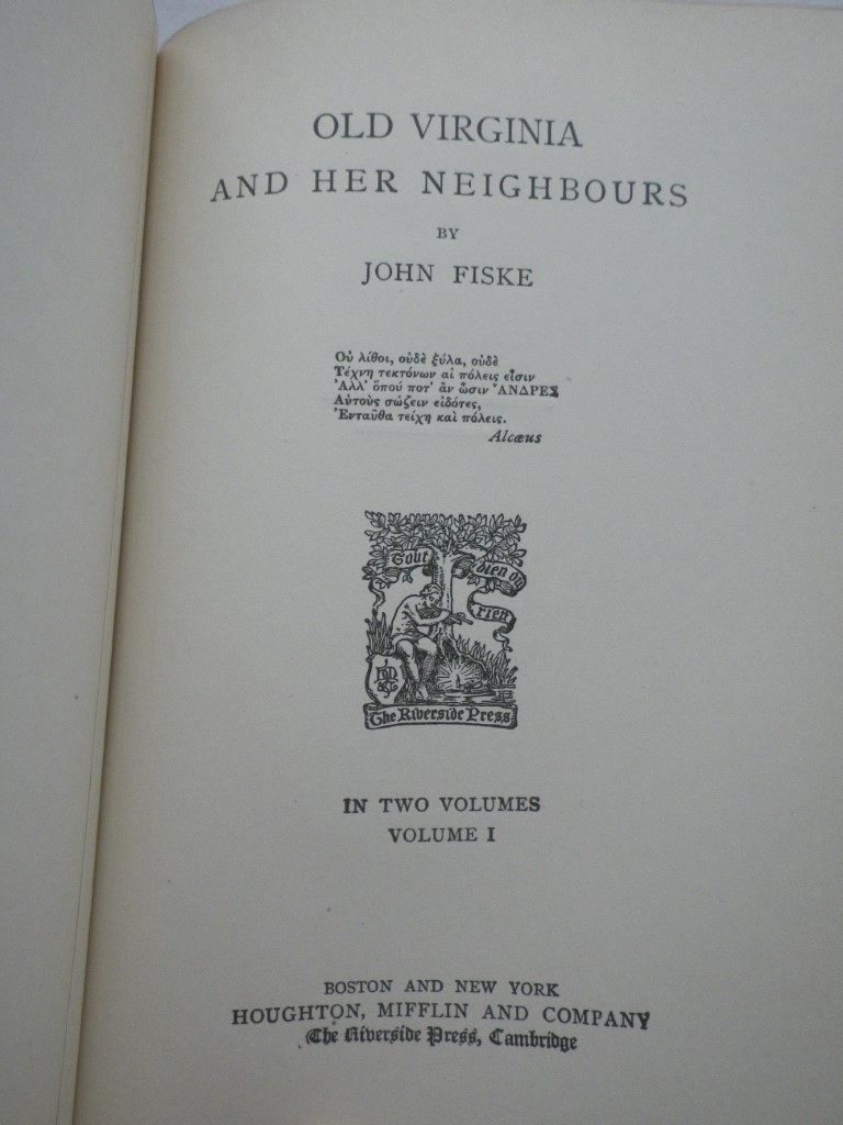 Image 2 of Old Virginia and Her Neighbors (2 volumes)