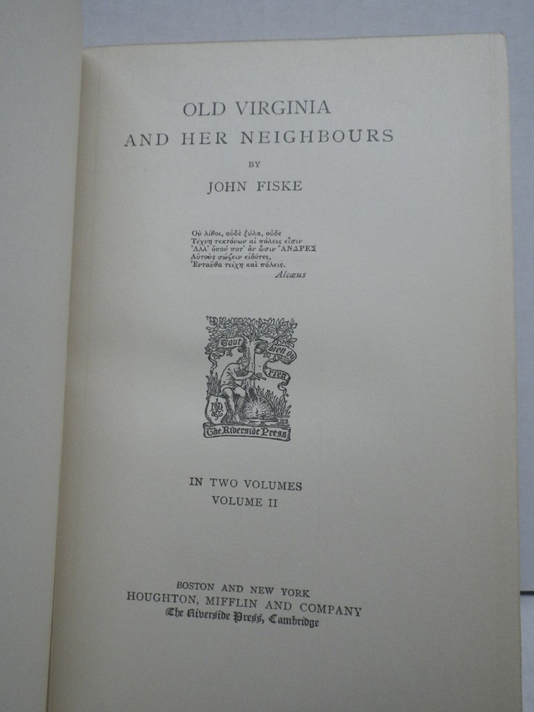 Image 5 of Old Virginia and Her Neighbors (2 volumes)