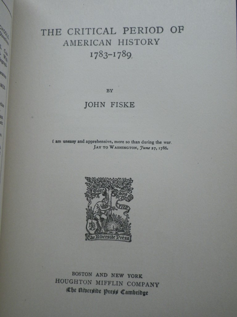 Image 3 of Set of 4 HC by Fiske:  The Beginnings of New England; New France and New England