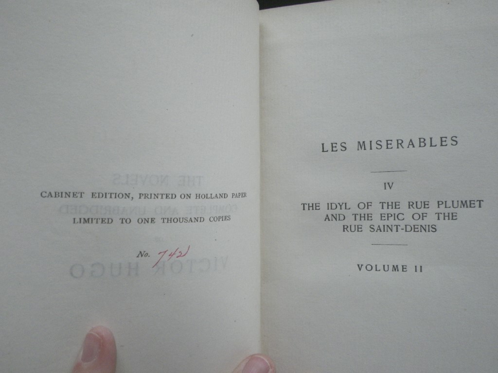 Image 4 of The Novels Complete and Unabridged of Victor Hugo, 24 of 28 books, incomplete, F
