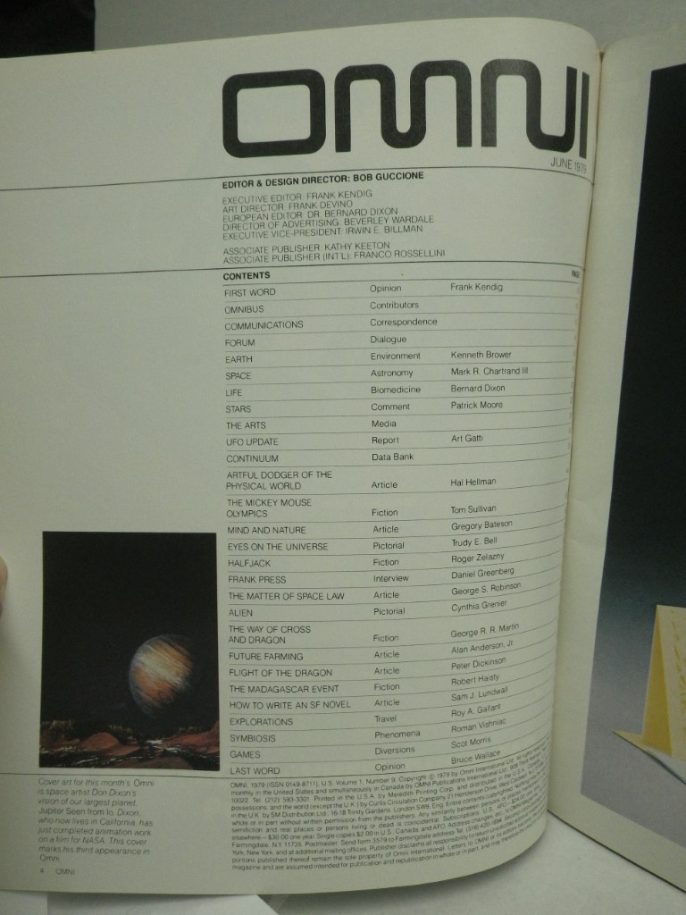 Image 1 of OMNI Magazine (v.1#8 May, 1979; v.1#9 June, 1979).