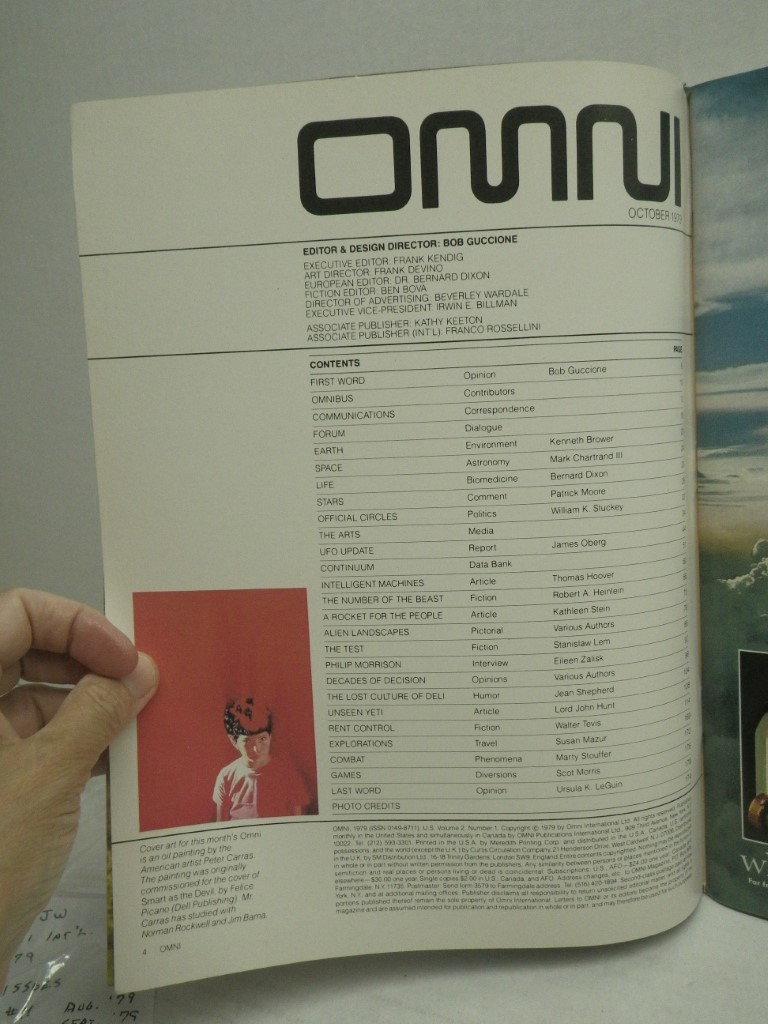 Image 1 of OMNI Magazine (v.1#11 Aug. 1979; v.1#12 Sept. 1979; v.1#13 Oct. 1979)