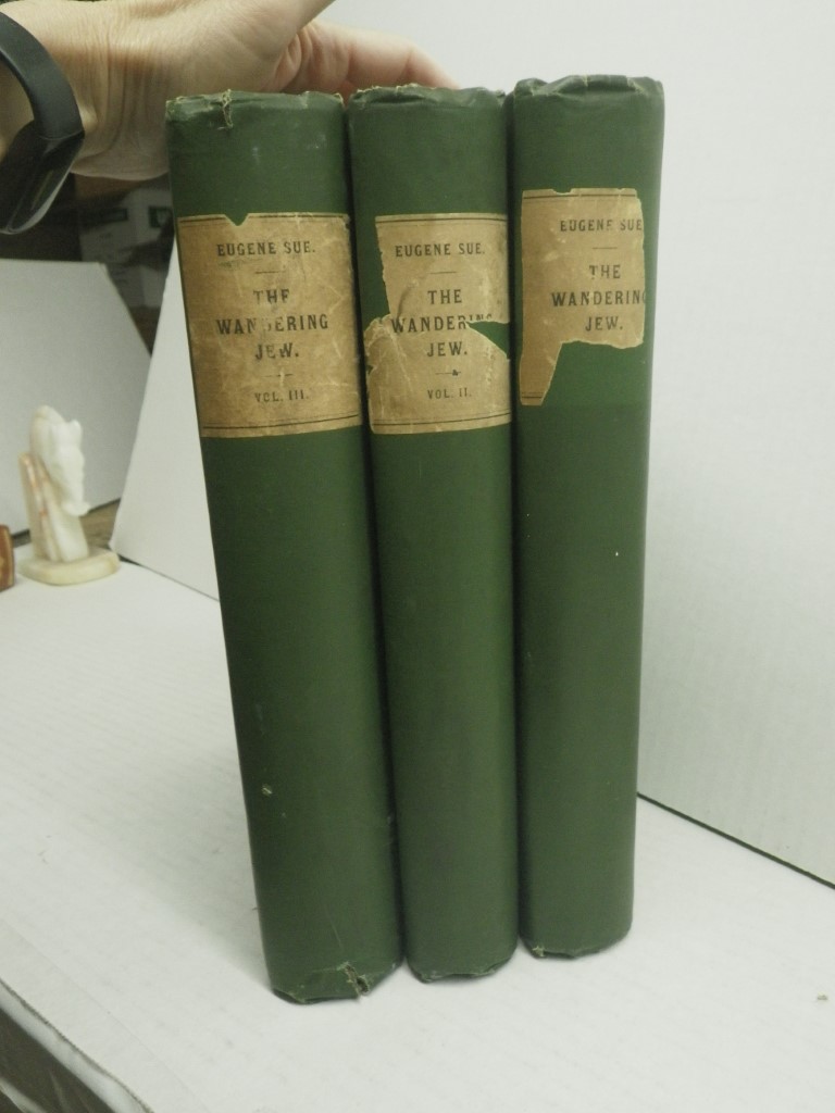 The Wandering Jew (3 volumes), bookplate of David Belasco-Theatre Producer