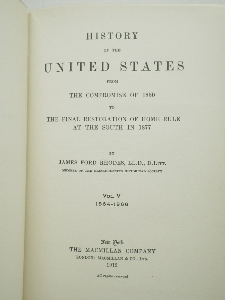 Image 2 of History of the United States (1850-1877) Complete in 7 volumes