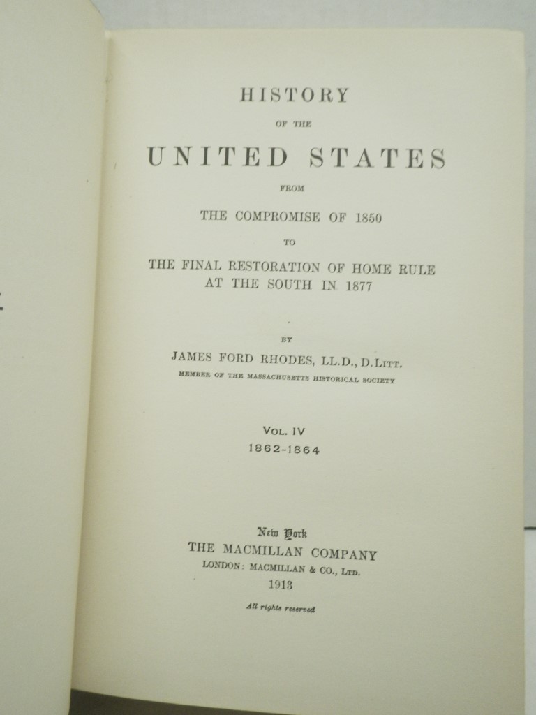 Image 9 of History of the United States (1850-1877) Complete in 7 volumes