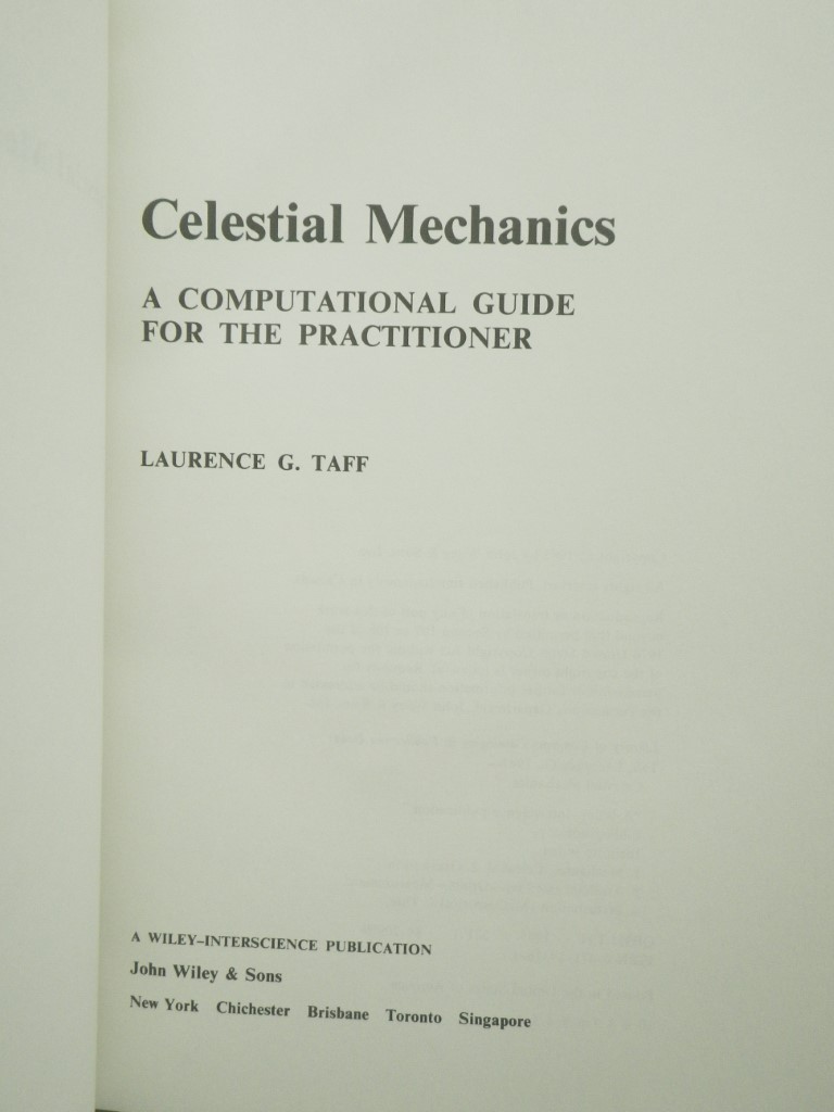 Image 1 of Celestial Mechanics: A Computational Guide for the Practitioner