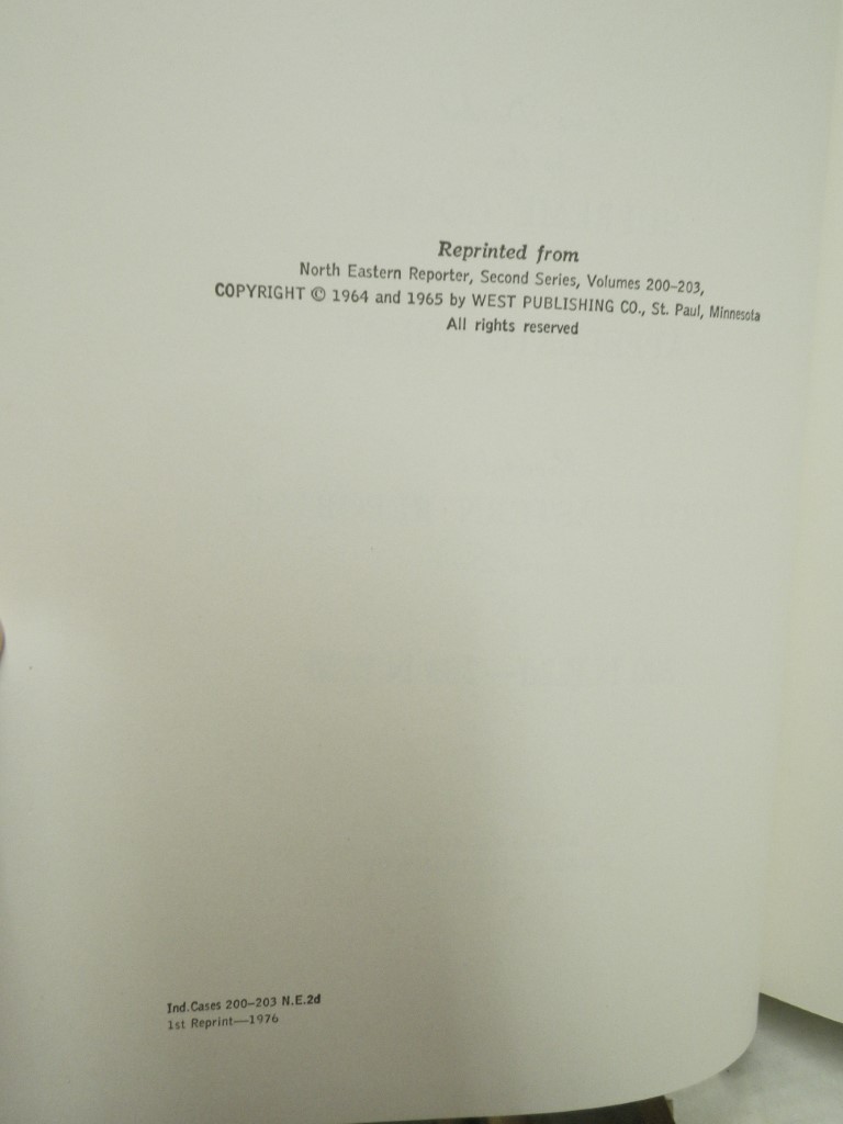 Image 3 of Indiana Cases Decided in the Supreme Court and Court of Appeals Reported in the 