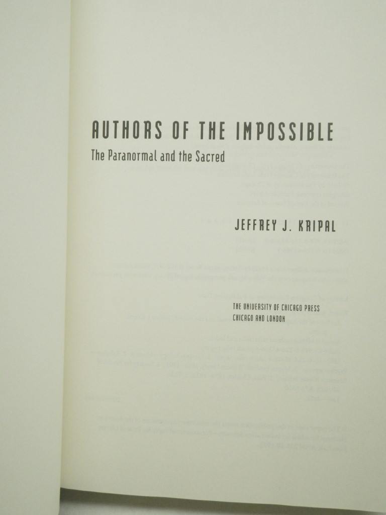 Image 1 of Authors of the Impossible: The Paranormal and the Sacred
