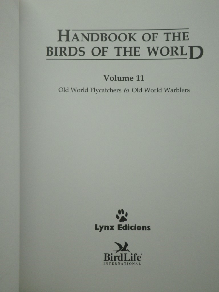 Image 1 of Handbook of the Birds of the World, Volume 11: Old World Flycatcher's to the Old