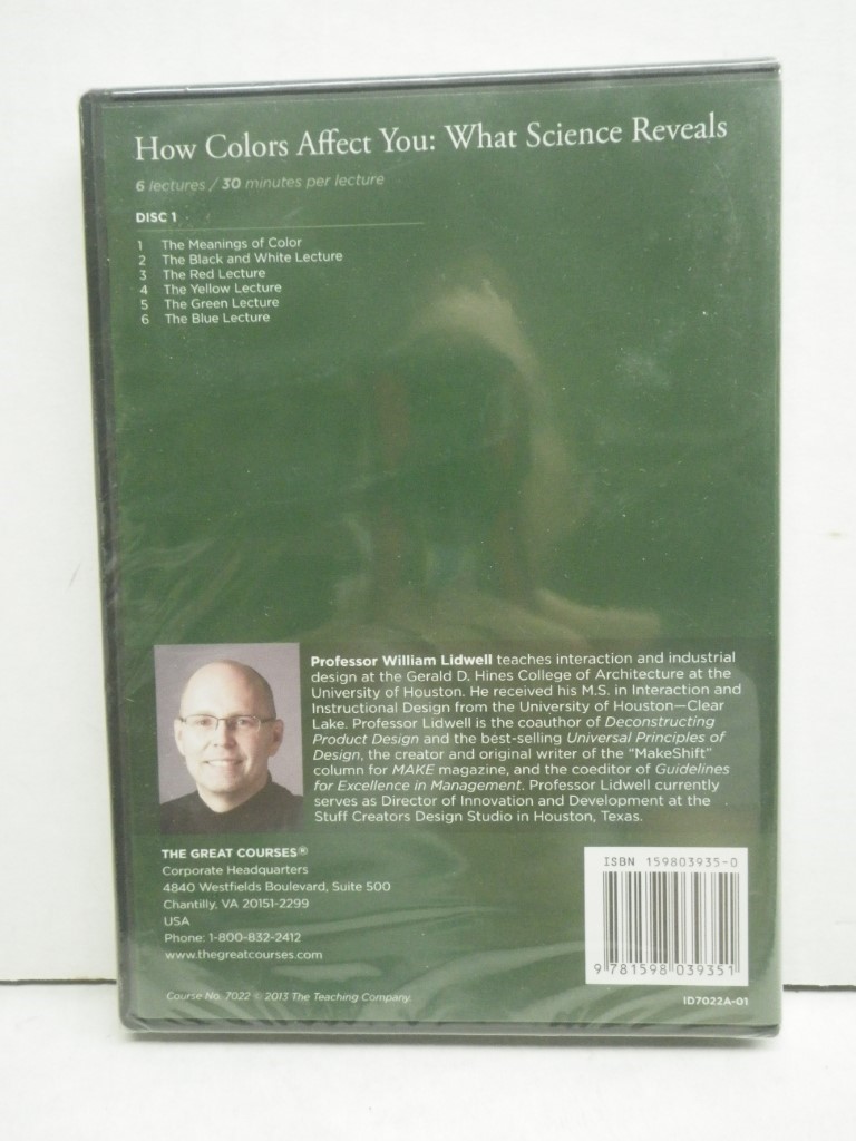 Image 1 of How Colors Affect You: What Science Reveals (Great Courses, No. 7022)