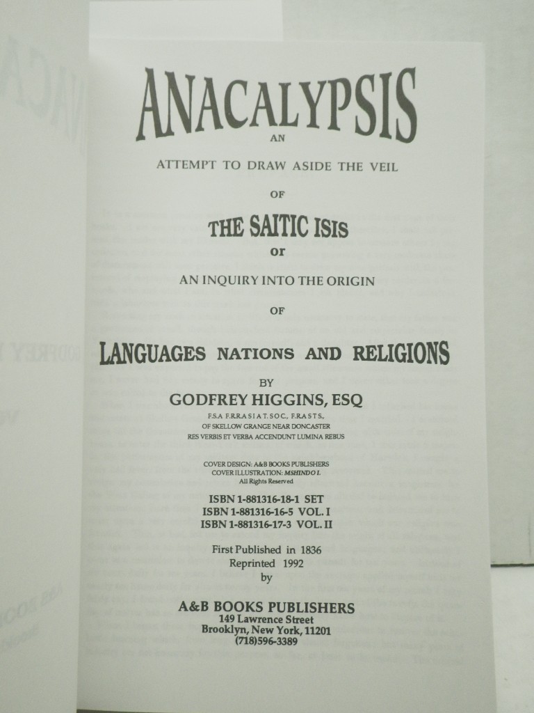 Image 2 of Anacalypsis - The Saitic Isis: Languages Nations and Religions