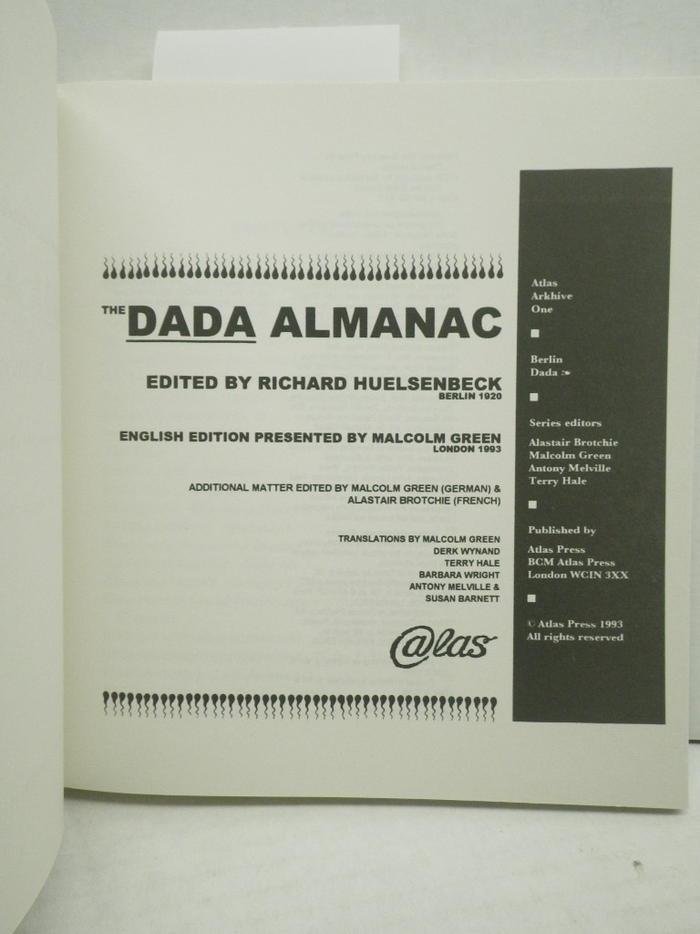 Image 1 of The Dada Almanac (Atlas Arkhive, 1)