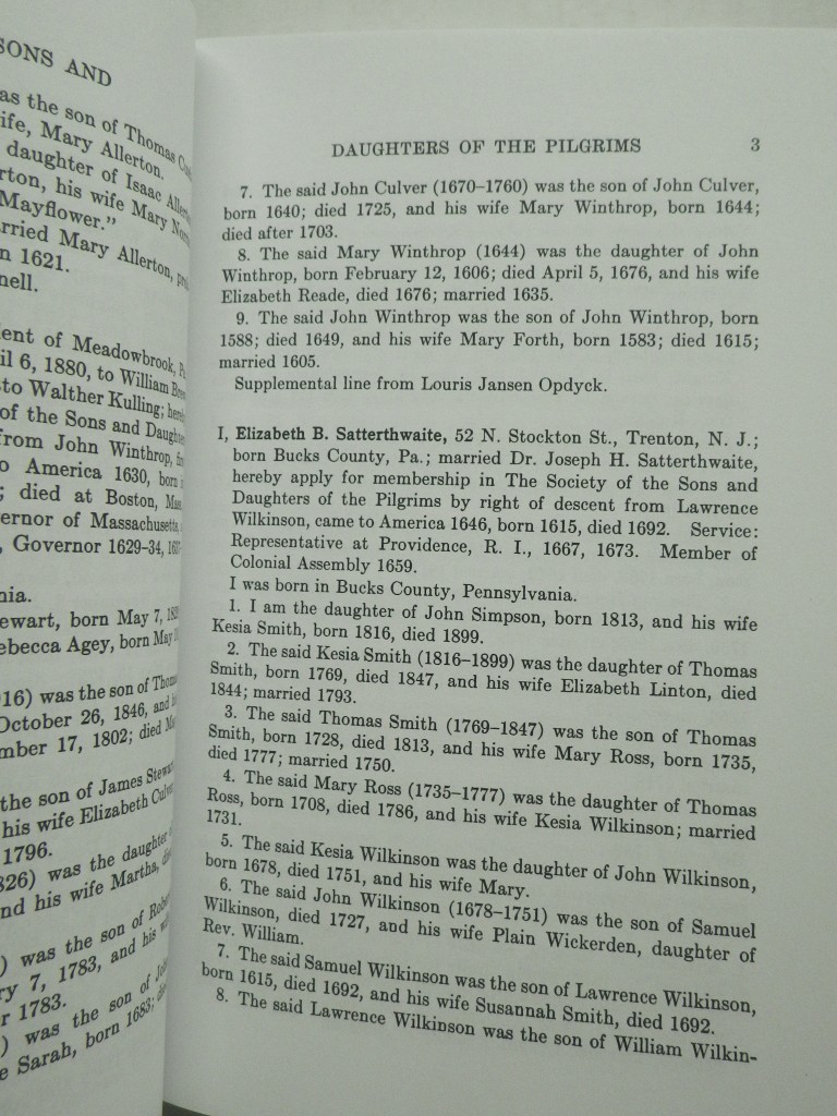 Image 3 of Lineages of Members of the National Society of Sons and Daughters of the Pilgrim