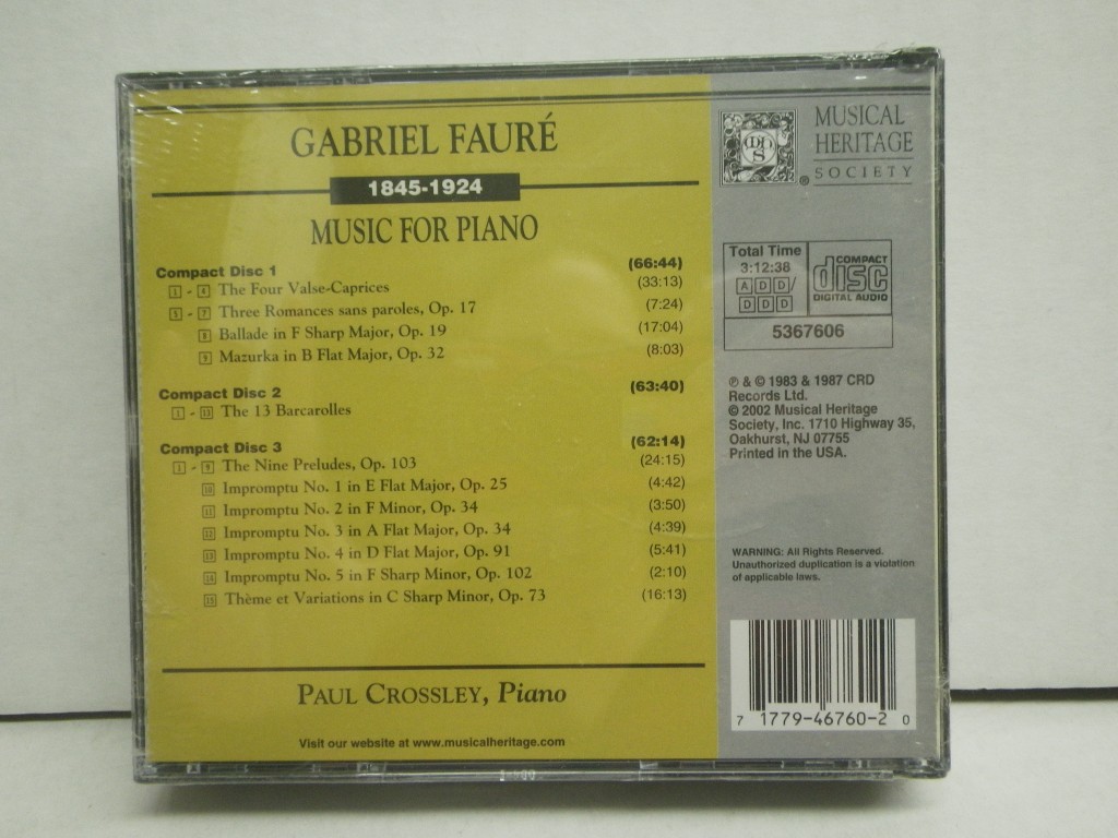 Image 1 of Gabriel Faure: Piano Music (UK Import)