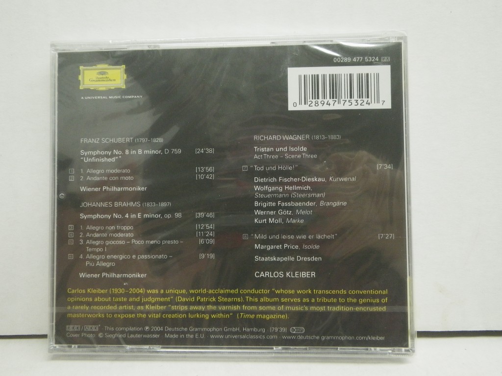Image 1 of Tribute to a Unique Artist: Carlos Kleiber - Brahms / Schubert / Wagner (2004-10