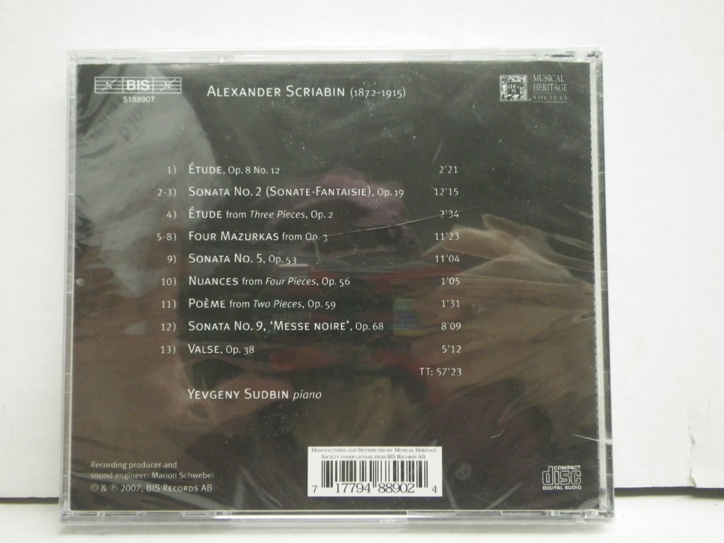 Image 1 of Yevgeny Sudbin Plays Scriabin by Yevgeny Sudbin (2007-10-30)