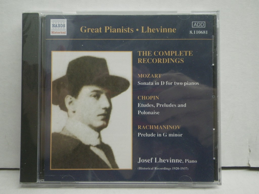 Image 0 of Great Pianists: Josef Lhevinne by Lhevinne (2006-08-01)