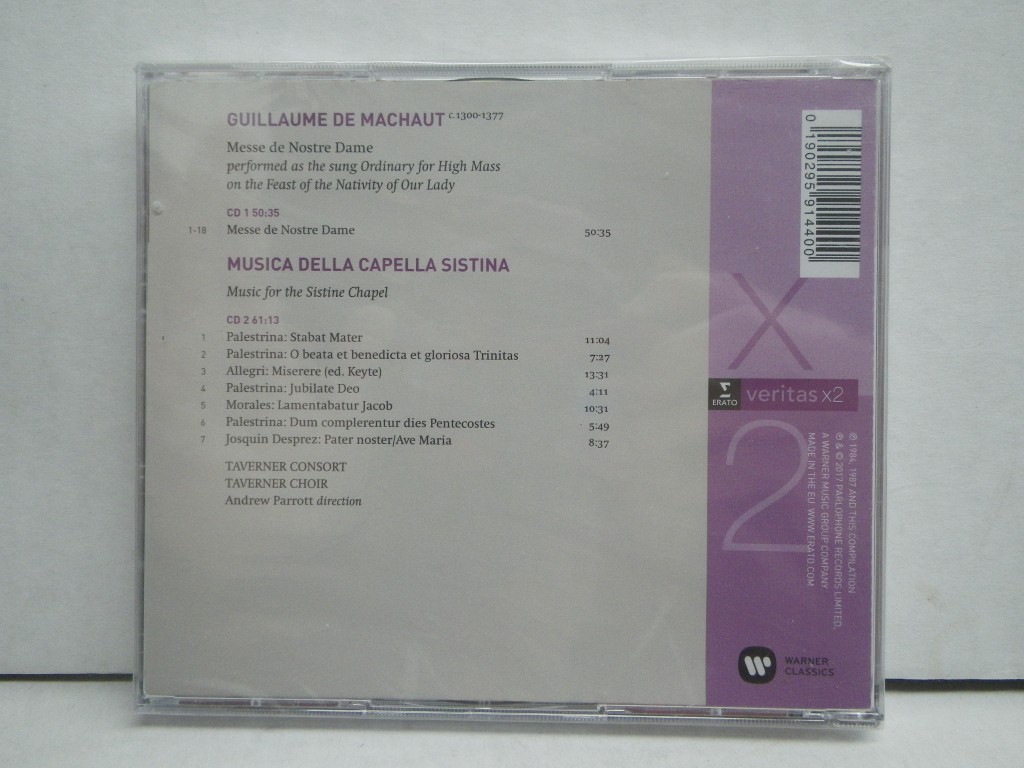Image 1 of Machaut: Messe De Notre-Dame / Palestrina Allegri Morales Josquin: Musica Della 