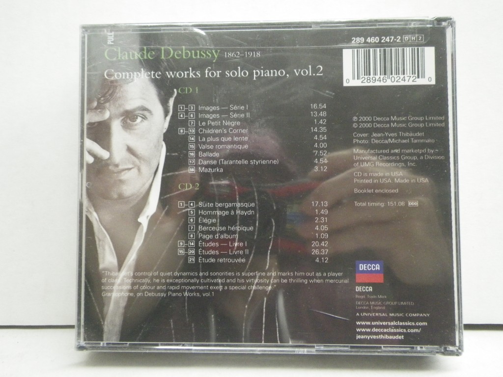 Image 1 of Jean-Yves Thibaudet - Debussy · images, études ~ complete works for piano, vol